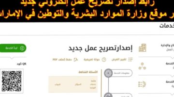 خطوات  لاستخراج تصريح العمل أون لاين في الامارات وكيفية الحصول على عمل في دبي